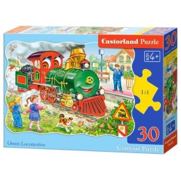 Puzzle 30 el. green locomotive CASTOR