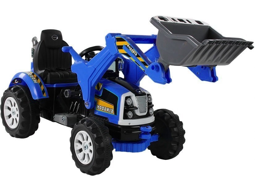 Traktor na akumulator z Łyżką Koparka Niebieski LEAN CARS