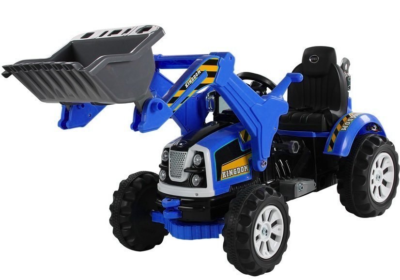 Traktor na akumulator z Łyżką Koparka Niebieski LEAN CARS