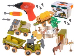 Gospodarstwo rolne farma traktor kombajn maszyny rolnicze zwierzęta zagroda konie + narzędzia wkrętarka