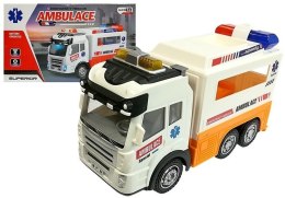 Ambulans Autko na Baterie Światło Dźwięki Import LEANToys