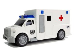Auto Ambulans z napędem Karetka Pogotowia 1:20 z dźwiękiem Import LEANToys