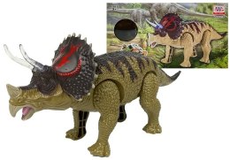 Dinozaur Triceratops Zielony Na Baterie Import LEANToys