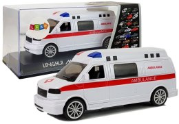 Ambulans Karetka Pogotowia z Napędem Dźwięk Syrena Światła Import LEANToys