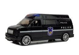 Auto Policja z Naciągiem ze światłami i dźwiękiem Import LEANToys