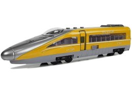 Pociąg Pendolino z Naciągiem Żółty z Dźwiękiem i Światłami Import LEANToys