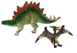 Zestaw Figurek Dinozaur Stegosaurus , Pteranodon Import LEANToys