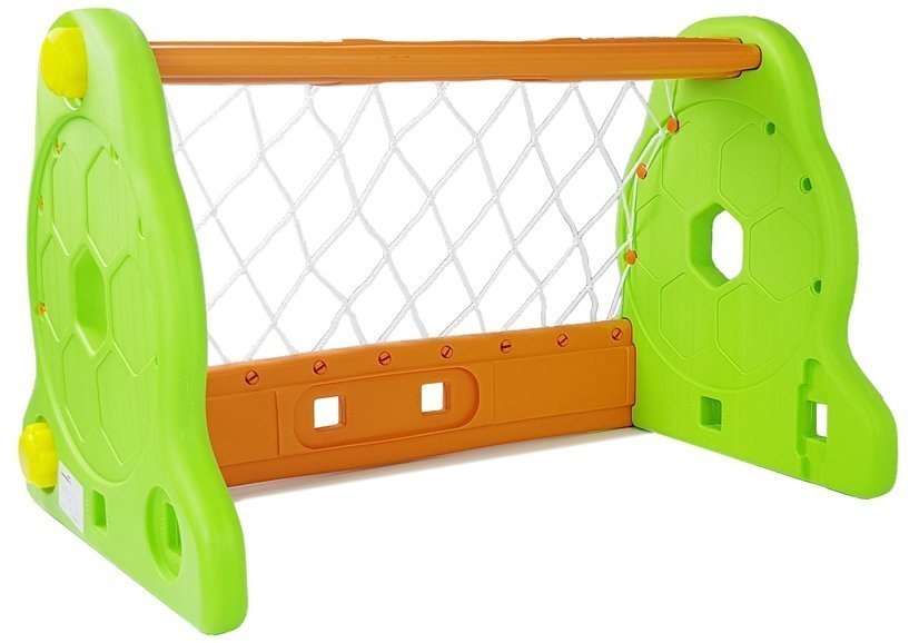 Bramka Piłkarska Dla Dzieci Zielono Pomarańczowa Import LEANToys