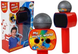 Mikrofon Dziecięcy Bezprzewodowy Karaoke Głośnik Bluetooth Czerwony Import LEANToys