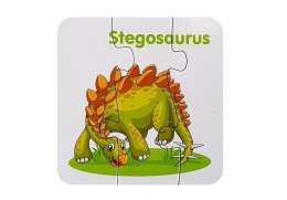 Puzzle Edukacyjne Dinozaury Angielski 10 Połączeń Import LEANToys