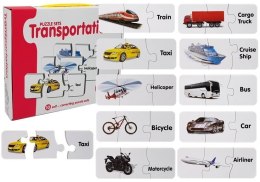 Puzzle Edukacyjne Układanka Transport 10 Połączeń Import LEANToys