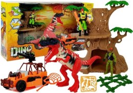 Świat Dinozaurów Zestaw Figurek Pojazd Buggy Drzewo Szkielety Dźwięk Import LEANToys