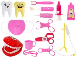 Zestaw Lekarski Małego Dentysty Walizka Lekarstwa Nożyczki Strzykawka Zęby Import LEANToys