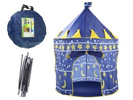 Namiot Domek Pałac Księżycowy Dla Dzieci Ogród Gwiazdki Niebieski Import LEANToys
