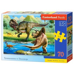 Puzzle 70 tyranosaur vs tricer CASTOR