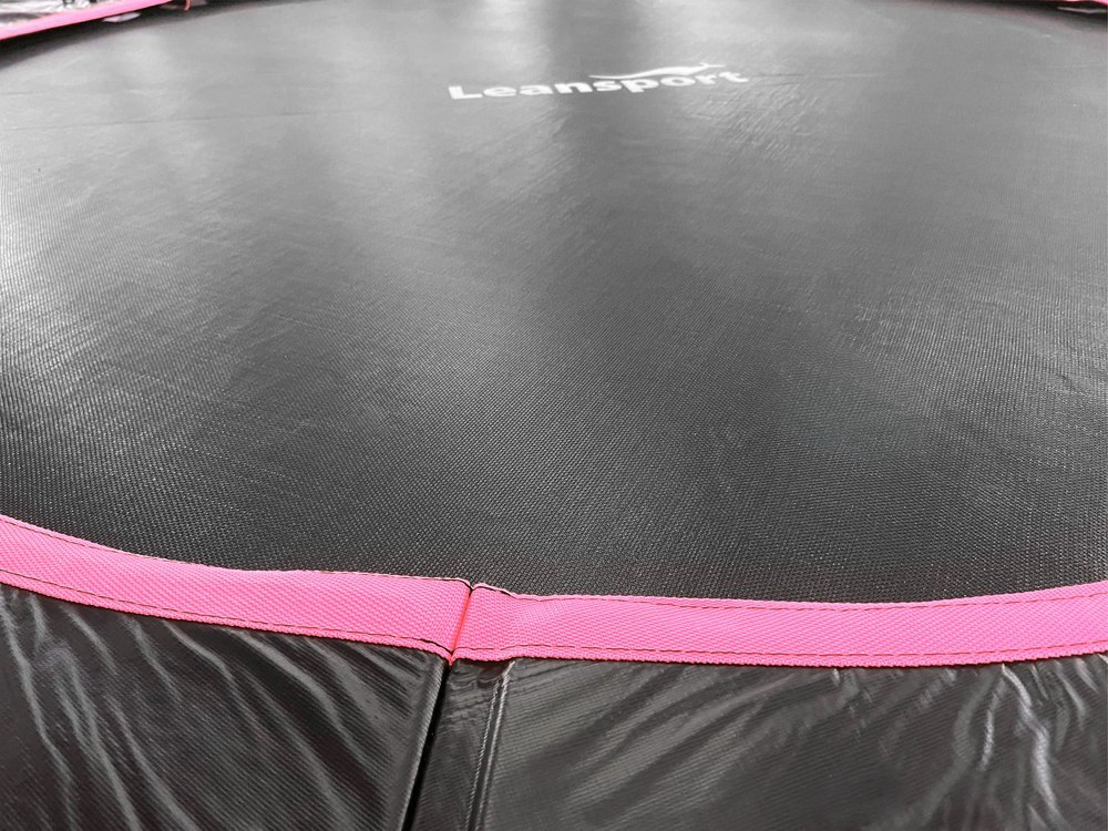 Trampolina LEAN Sport Max 12ft Czarno-Różowa