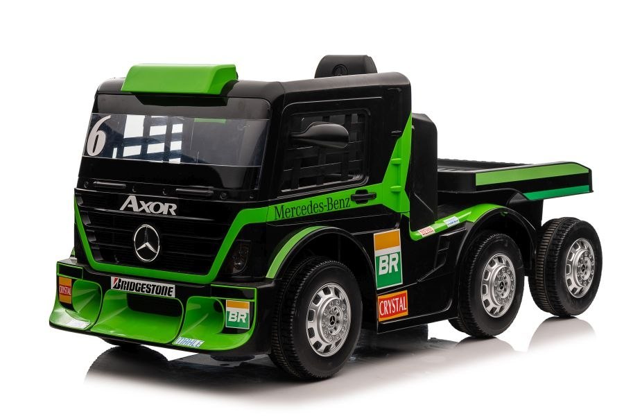 Auto Na Akumulator Mercedes + Naczepa XMX622B Zielony LCD