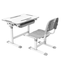 Ergonomiczne biurko z krzesełkiem - Cubby Karo Grey