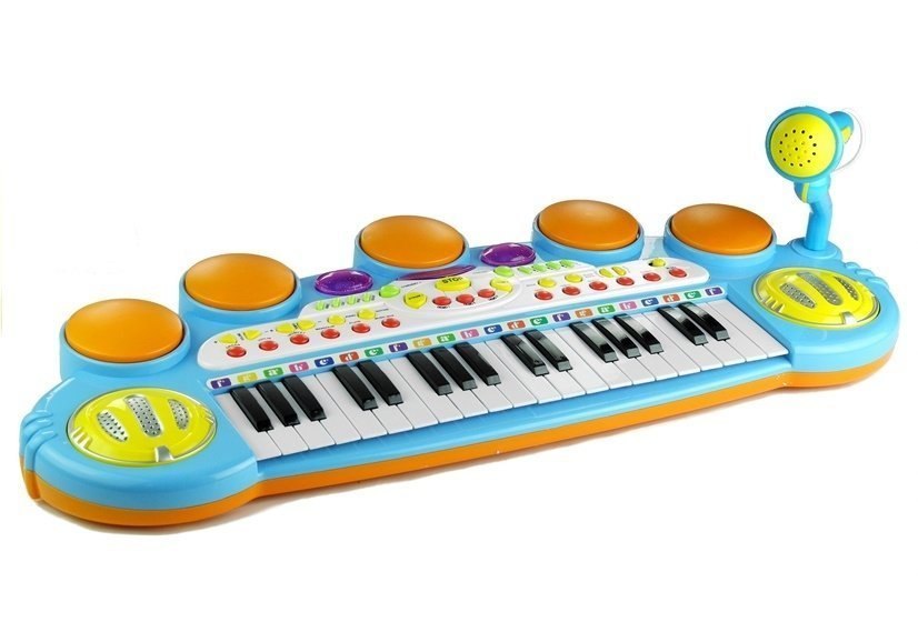 Organy Pianinko Keyboard Perkusja Stołek Import LEANToys