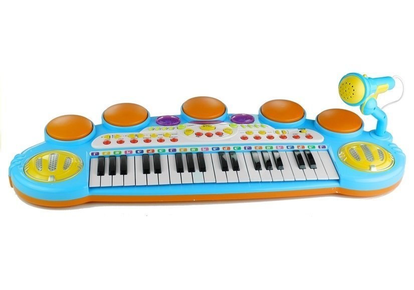 Organy Pianinko Keyboard Perkusja Stołek Import LEANToys