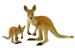 Zestaw 2 figurek Kangur z młodym Kangury Zwierzęta Świata