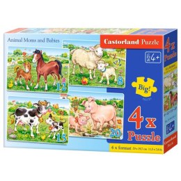 Puzzle 4w1 animal moms&babies CASTOR