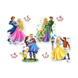 Puzzle 4w1 princesses in love CASTOR