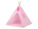 Namiot TIPI dla dzieci +mata + zawieszki pióra - różowy
