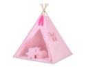 Namiot Tipi dla dzieci + zawieszki pióra - różowy