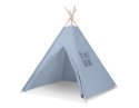 Namiot Tipi dla dzieci + zawieszki pióra - brudny niebieski
